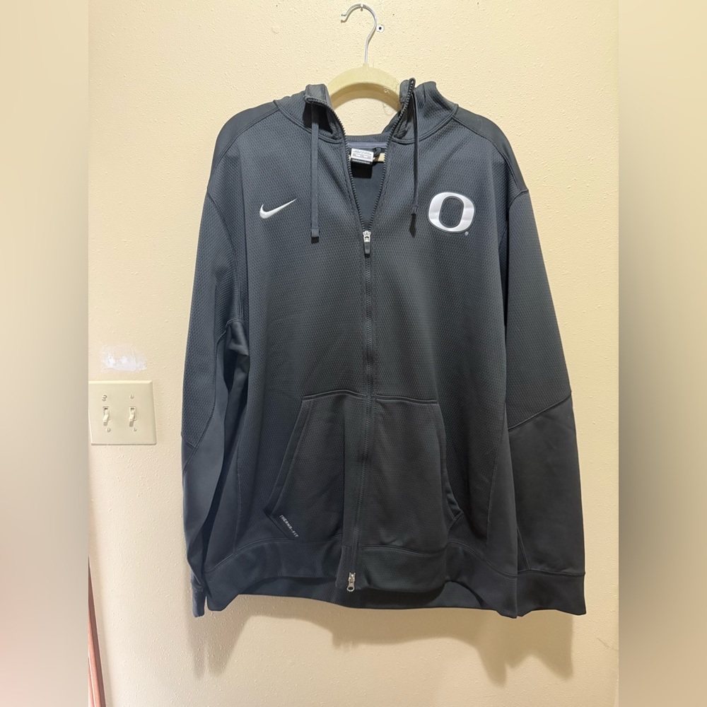 Nike Dark Gray Full-Zip Hoodie Jacket Oregon Ducks